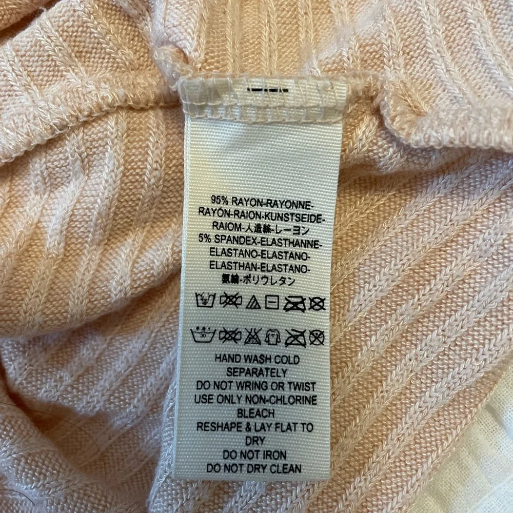 FREE PEOPLE We The Free Lover Rib Thermal Top in Pink Size S